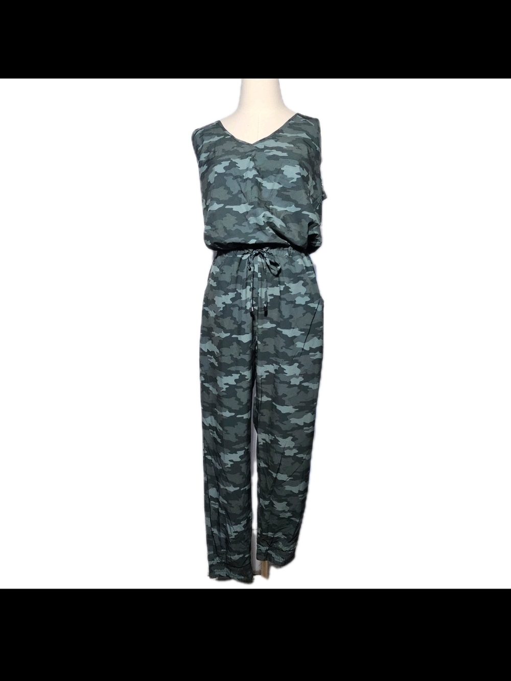 KYODAN Outdoors Green Camouflage Print Jogger Style Jumpsuit Size Large